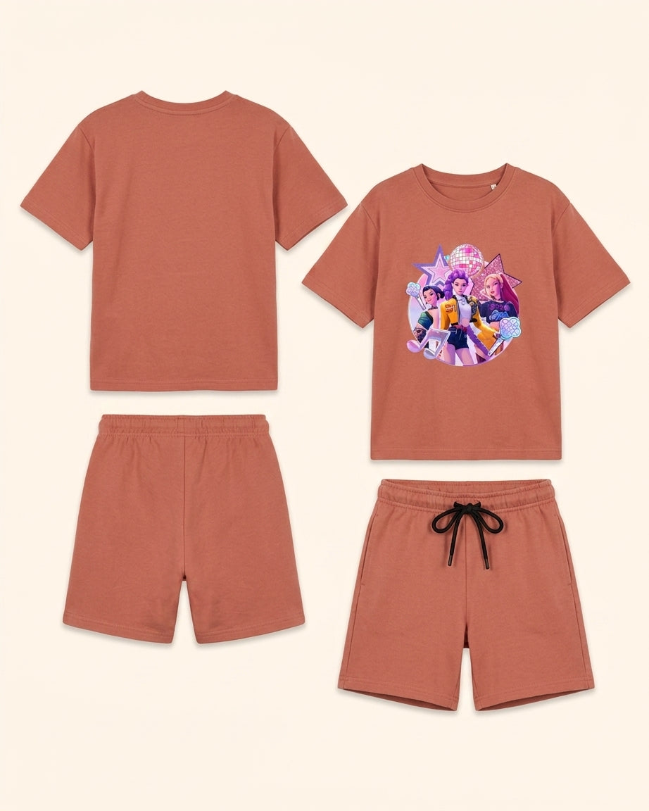 K-Pop Star Crew Co-Ord Set flat lay