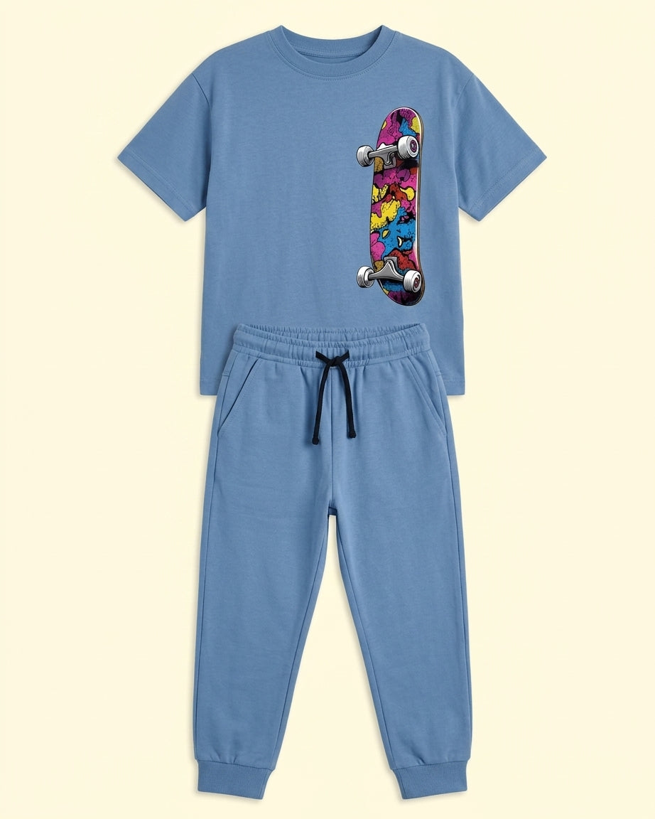 Skater Street Crew Co-Ord Set flat lay